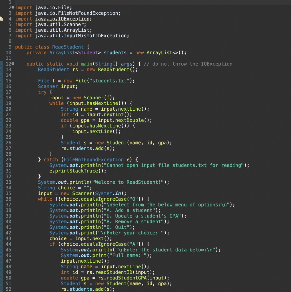 130 210 import java.util. InputMismatchException; 2 | Chegg.com