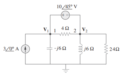 Solved Find the value of V1 and V2 in the following circuit | Chegg.com