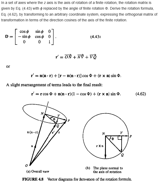In a set of axes where the z axis is the axis of