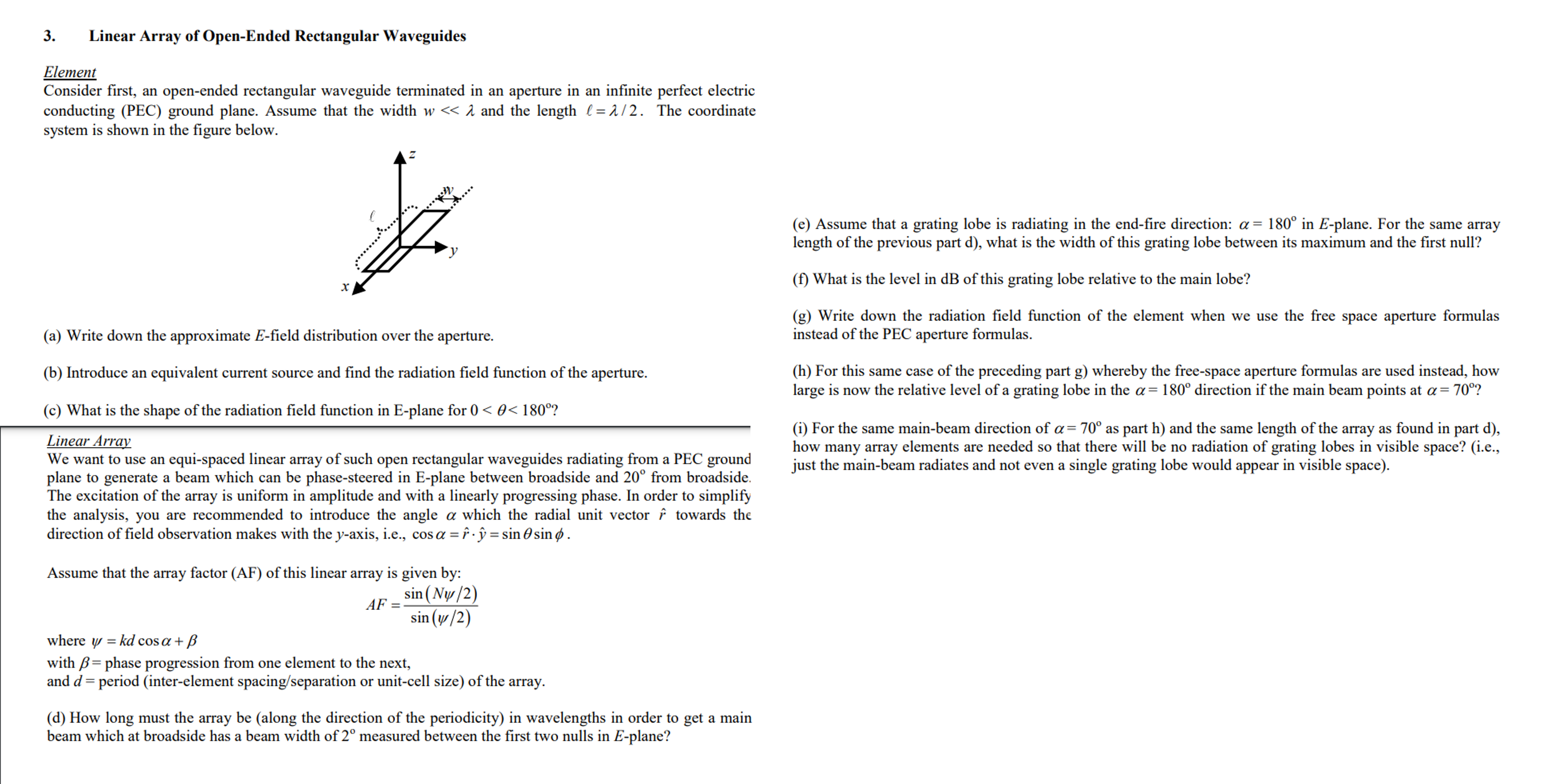 Open Ended Rectangle Example Solved Linear Array of Open-Ended Rectangular | Chegg.com