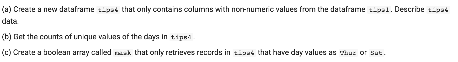 Solved Hello I am trying to work on python using panda on | Chegg.com