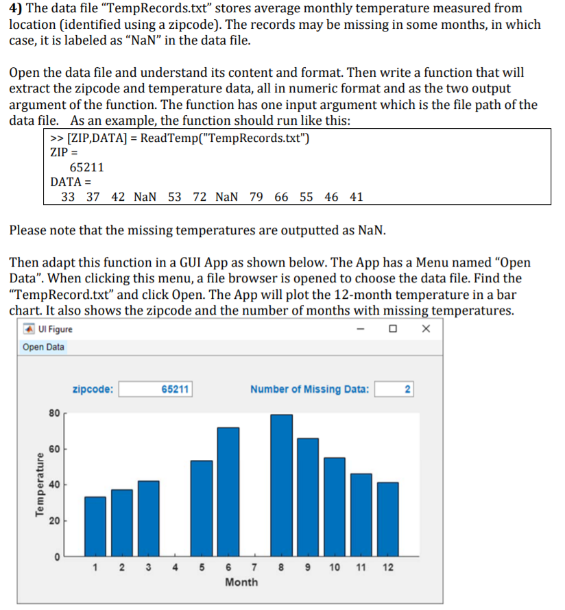 Temperature File 4) The data file