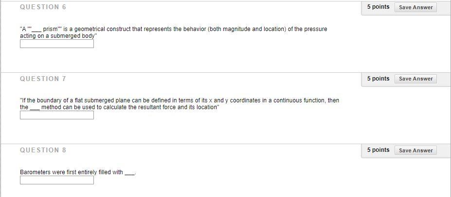 Solved QUESTION 6 5 points Save Answer "A" prism'"' is a | Chegg.com