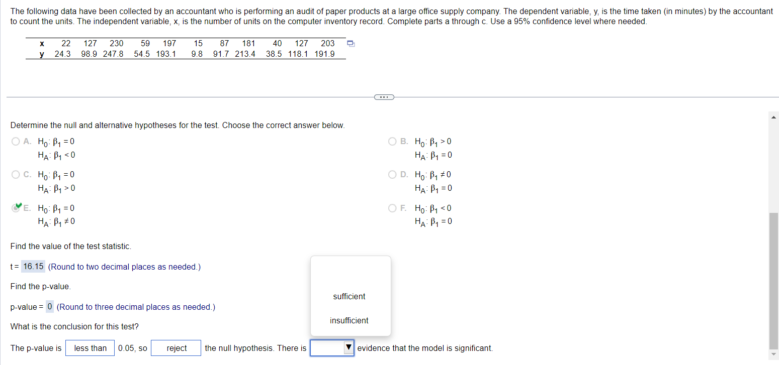 Solved to count the units. The independent variable, x, is | Chegg.com