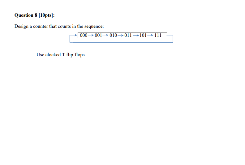 Solved Design A Counter That Counts In The Sequence: | Chegg.com