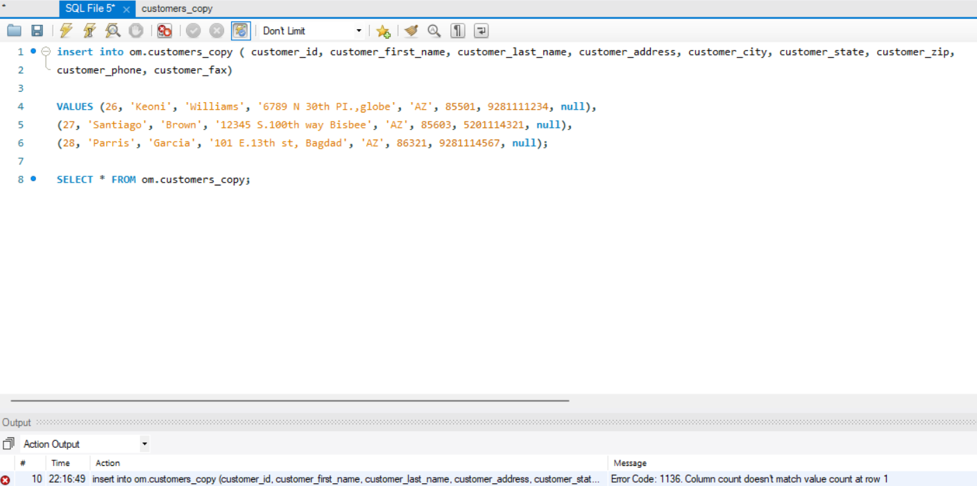 Solved HOW CAN I FIX THIS ERROR CODE, I WANT TO INSERT THE | Chegg.com