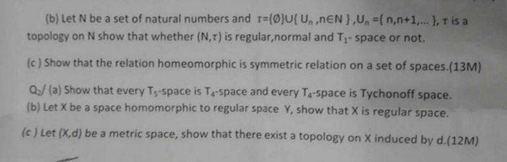 Solved (b) Let N Be A Set Of Natural Numbers And 1={@}u{U, | Chegg.com