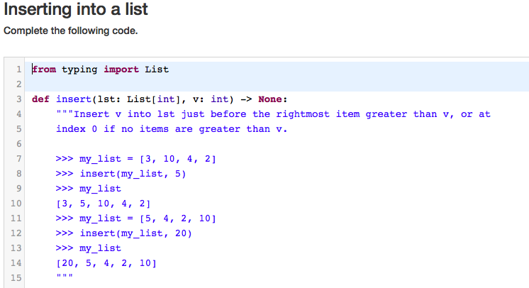 solved-inserting-into-a-list-complete-the-following-code-1-chegg