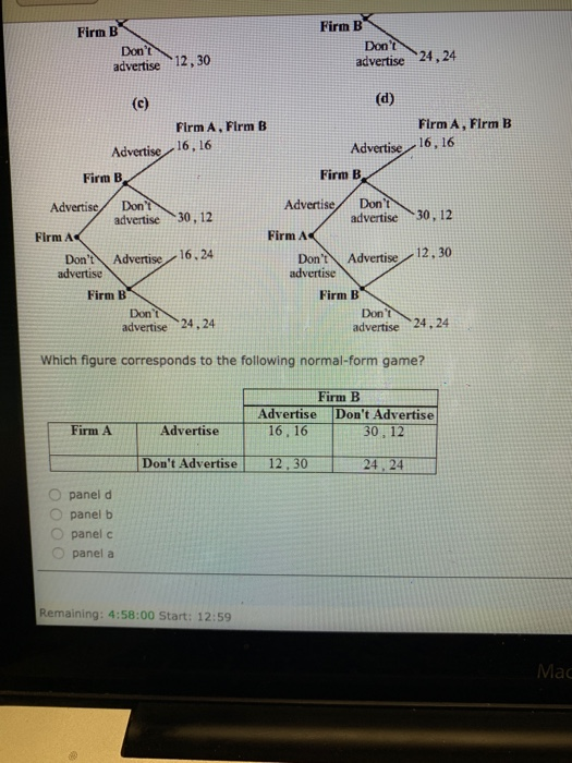 Solved 8. (Figure 12.3) (b) (a) Firm A, Firm B Firm A, Firm | Chegg.com