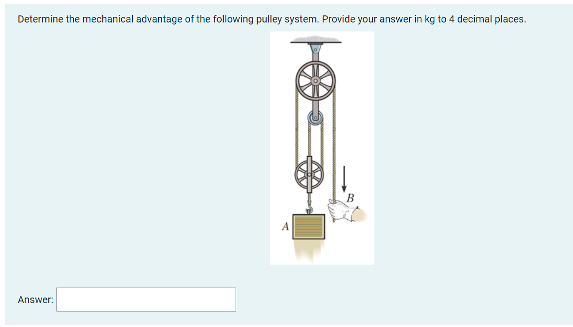 Solved Determine the mechanical advantage of the following | Chegg.com