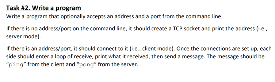 Solved Task #2. Write a program Write a program that | Chegg.com
