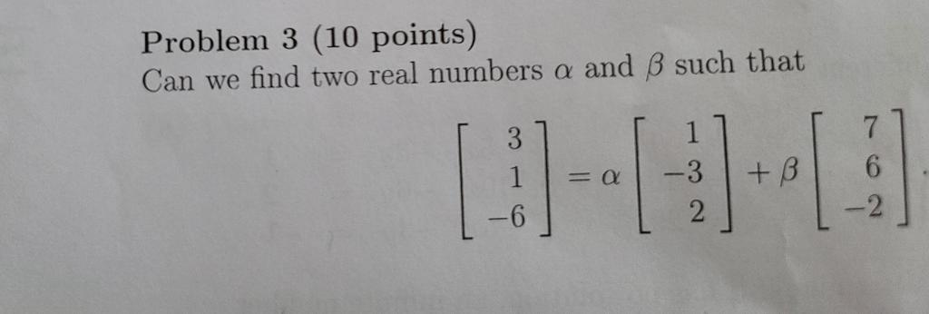 Solved Problem 1 (10 points) (a) Consider the following | Chegg.com
