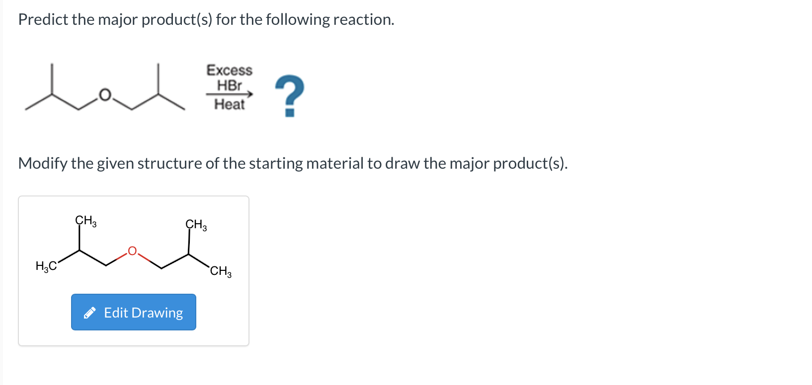 Draw The Major Product S Of The Following Reaction