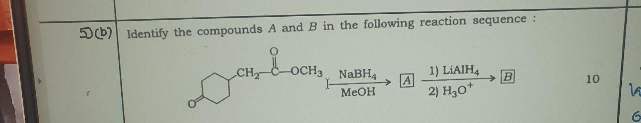 Solved Identify The Compounds A And B In The Following | Chegg.com