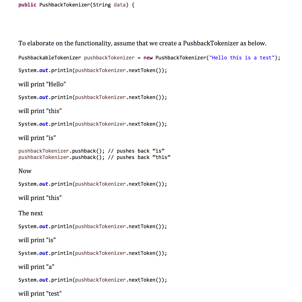 Solved Create, test, and document a Java class using the | Chegg.com