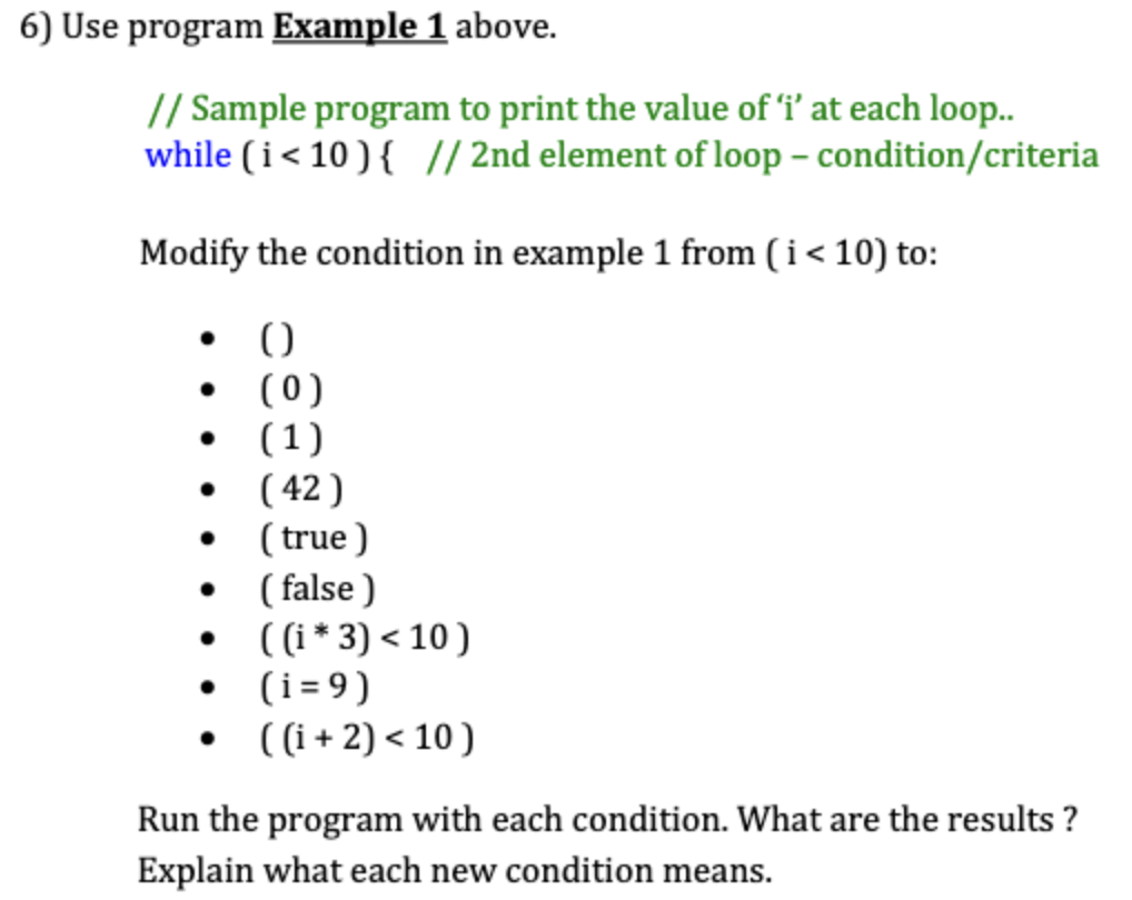 Solved 6) Use program Example 1 above. // Sample program to | Chegg.com