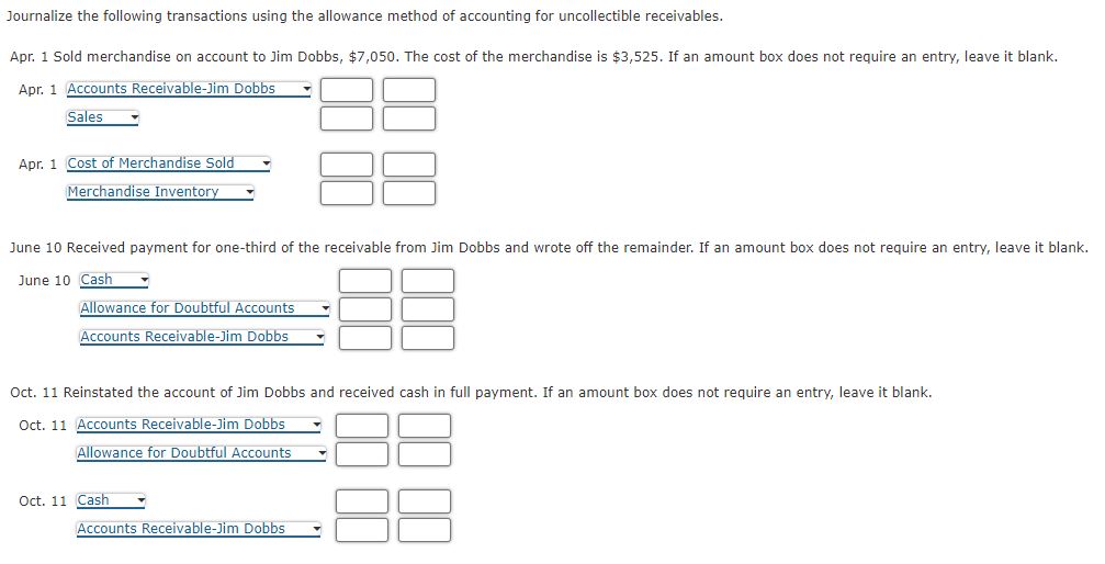 Solved Journalize The Following Transactions Using The | Chegg.com