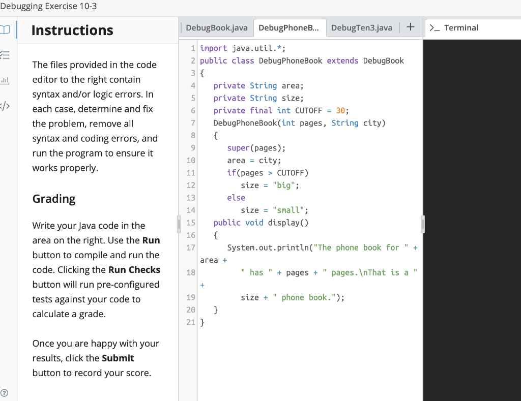 Debugging In Java