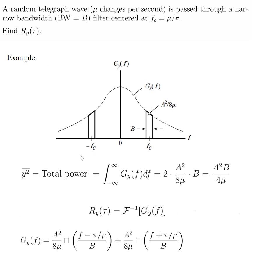 Solved A Random Telegraph Wave U Changes Per Second Is Chegg Com