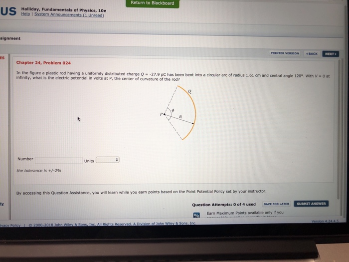 Solved In the figure plastic rod having a uniformly