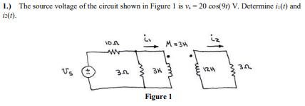 Solved 1.) The source voltage of the circuit shown in Figure | Chegg.com