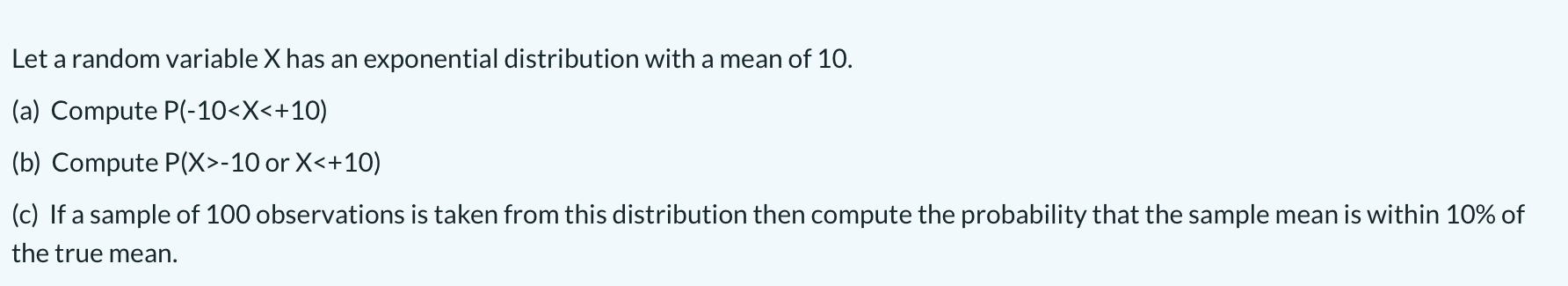 Solved Let a random variable X has an exponential | Chegg.com