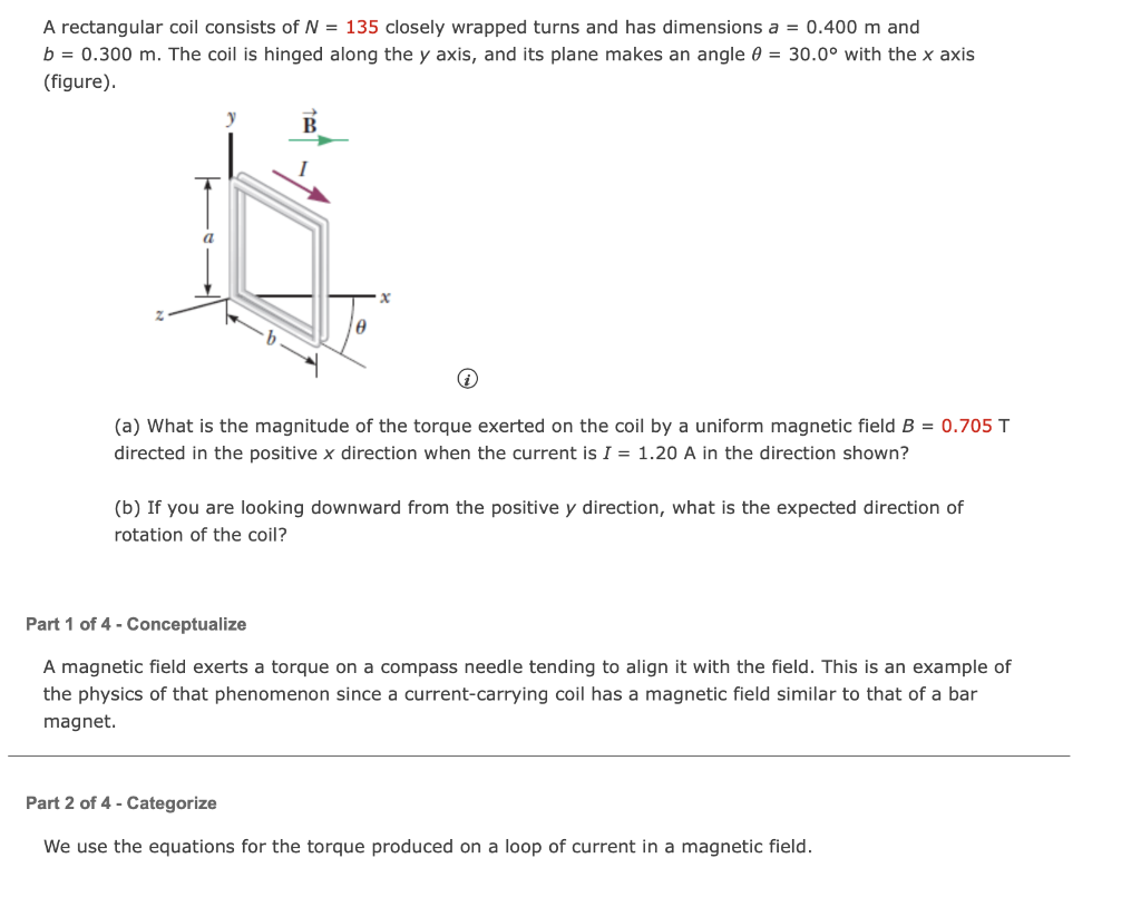 Solved A Rectangular Coil Consists Of N 135 Closely Wra Chegg Com