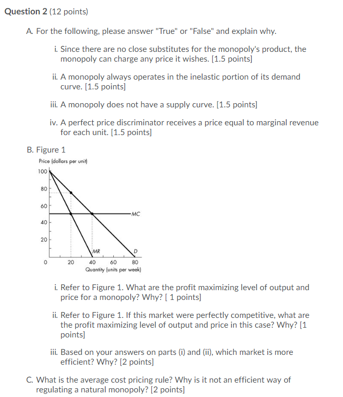 Solved Question 2 (12 points) A. For the following, please | Chegg.com