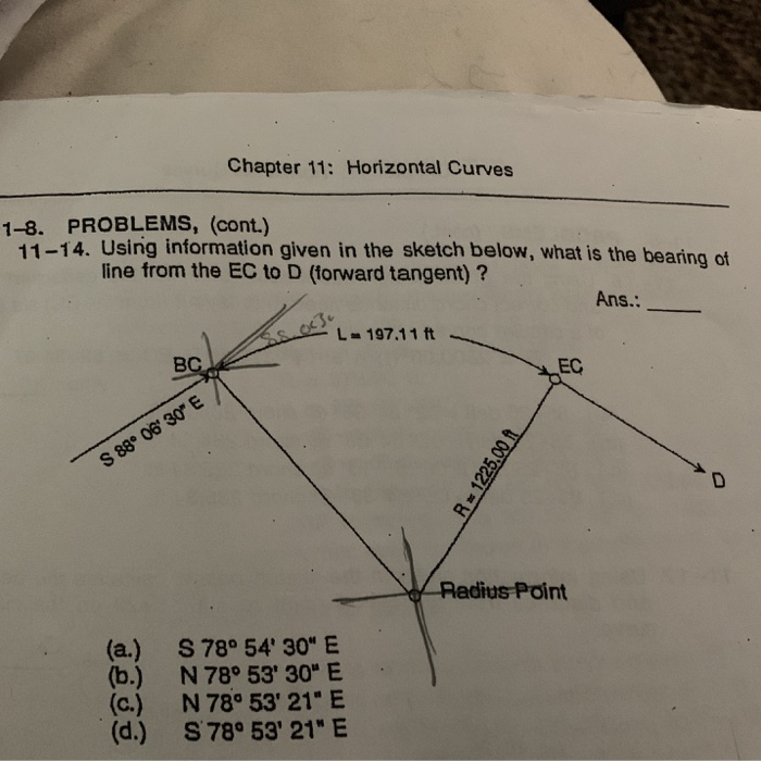 Solved Chapter 11: Horizontal Curves 1-8. PROBLEMS, (cont.) | Chegg.com