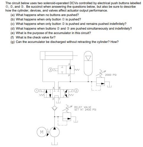 Solved The circuit below uses two solenoid-operated DCVS | Chegg.com