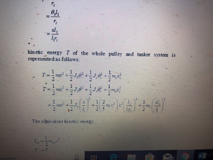 Solved ) Find the equivalent mass of the system shown below. | Chegg.com