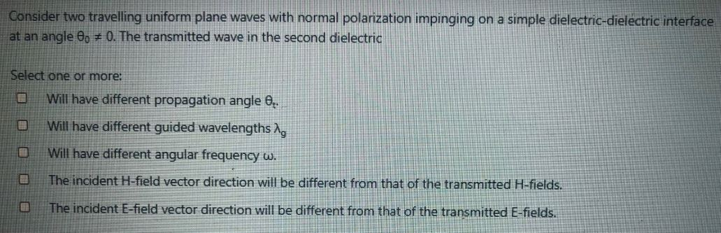 Solved Consider two travelling uniform plane waves with | Chegg.com