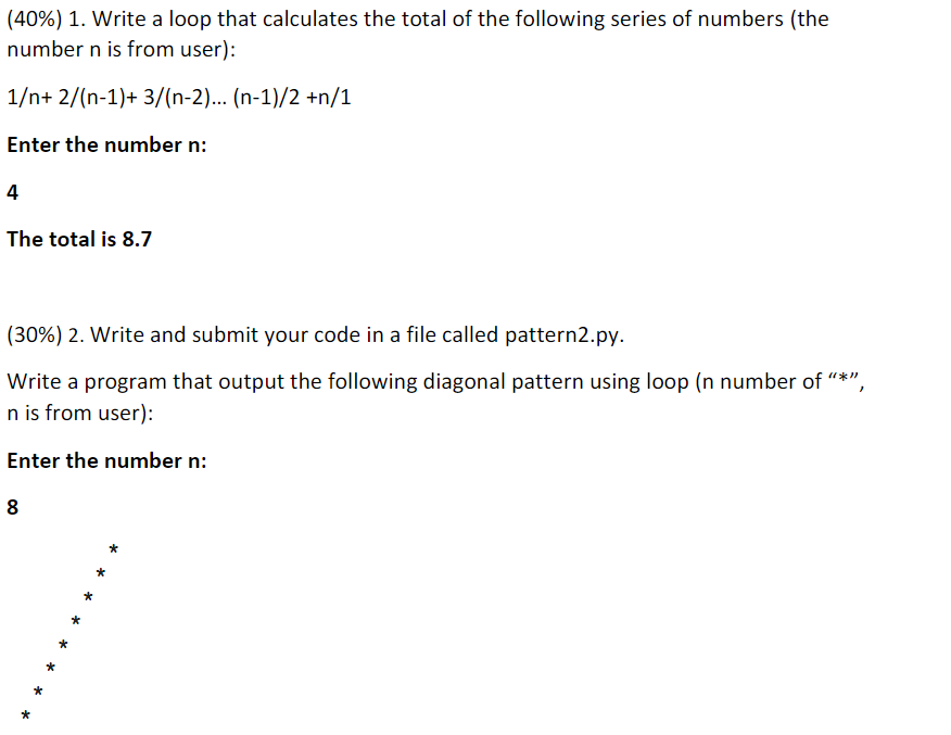 Solved (40\%) 1. Write a loop that calculates the total of | Chegg.com