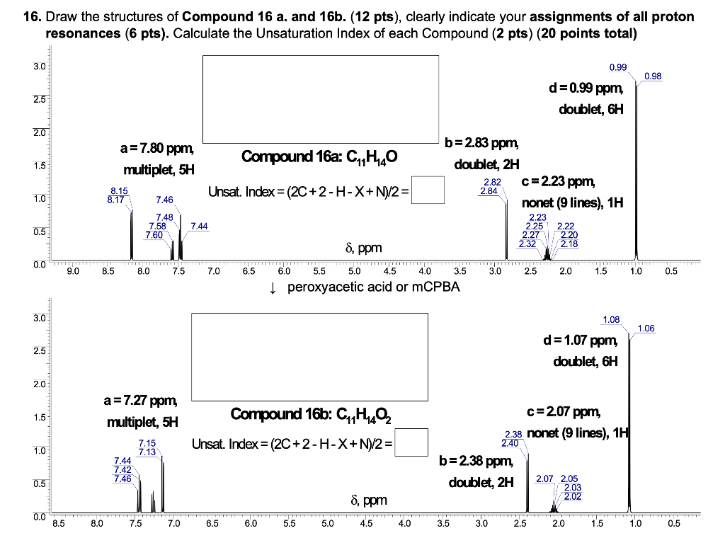 Solved 16. Draw the structures of Compound 16 a. and 16b. | Chegg.com