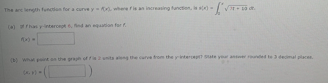 Solved The Arc Length Function For A Curve Y=f(x), Where F | Chegg.com