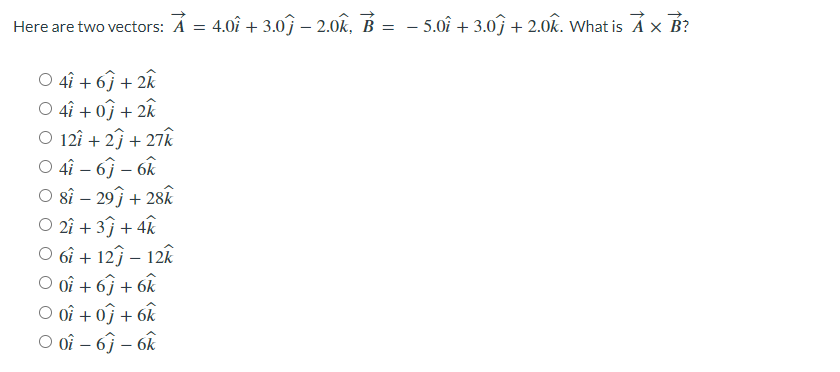 Solved Here are two vectors Chegg com