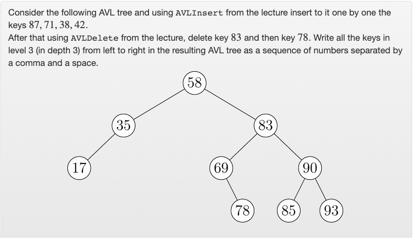 Solved Consider The Following Avl Tree And Using Avlinsert 