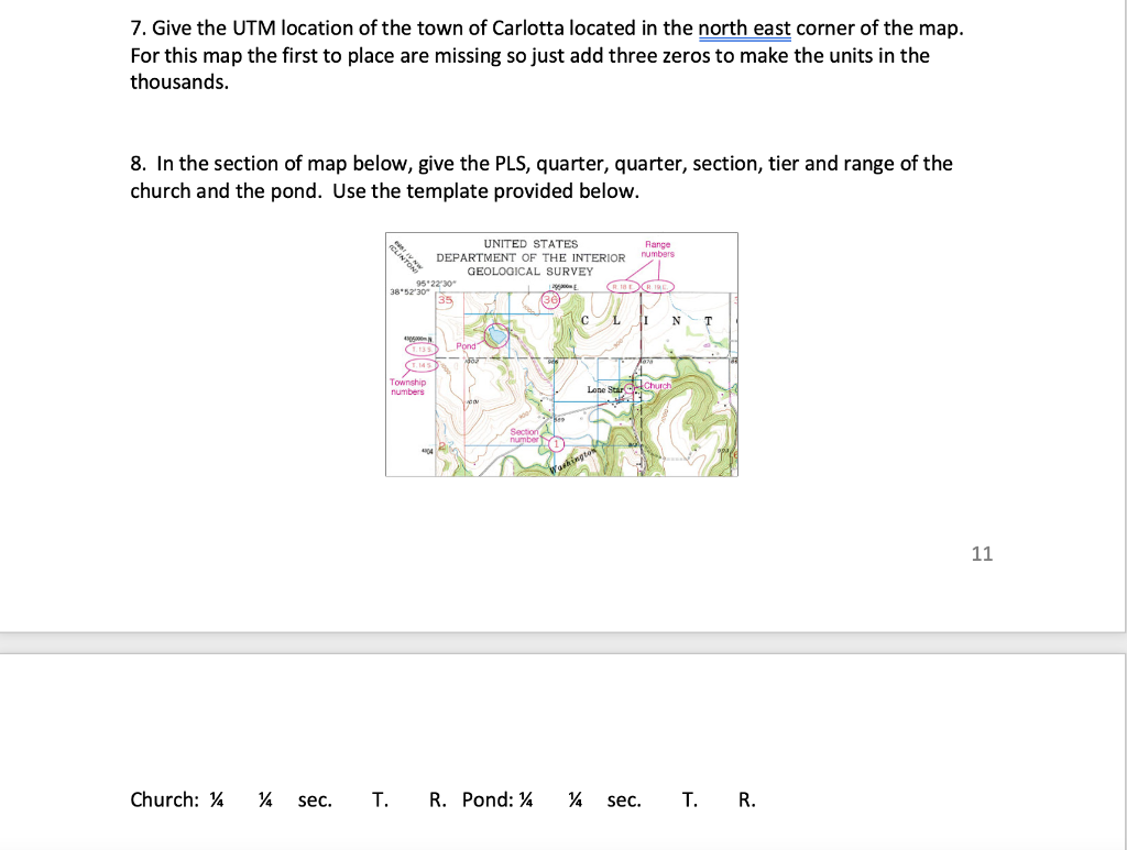 Universal Transverse Mercator 6. On the map provided | Chegg.com