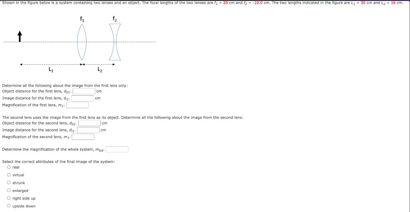 Solved Determine all the following about the image from the | Chegg.com