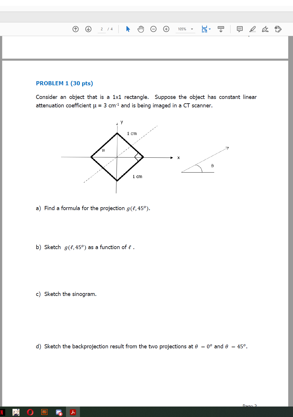 2 / 4 mg 105% je E PROBLEM 1 (30 pts) Consider an | Chegg.com