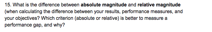 Solved 15. What is the difference between absolute magnitude | Chegg.com