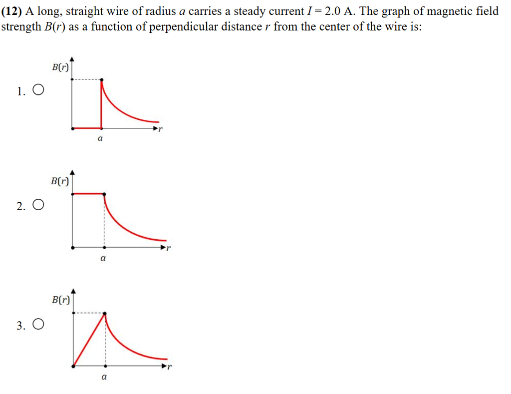 A Long Straight Wire Of Radius A Solved (12) A long, straight wire of radius a carries a | Chegg.com