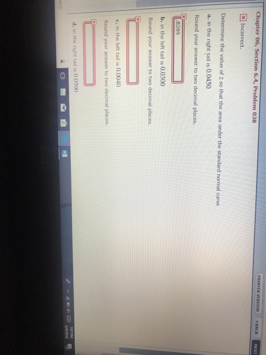 Solved PRINTER VERSION 4 BACK Chapter 06, Section 6.4, | Chegg.com