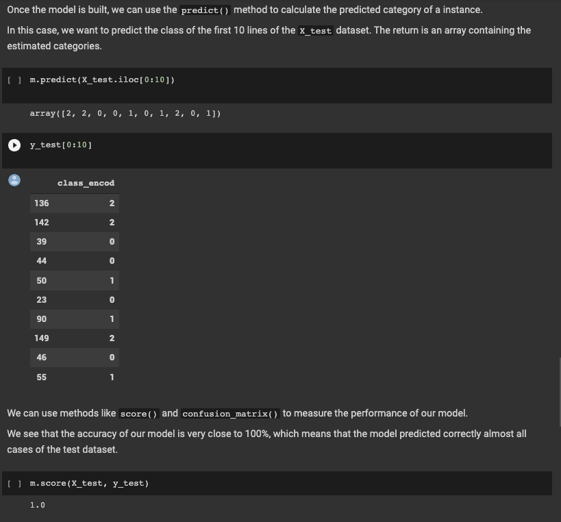 Solved Part 4. Select an algorithm and train the model After | Chegg.com