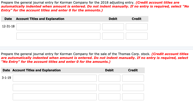 Korman Pany Has The Following Securities In Its Chegg 