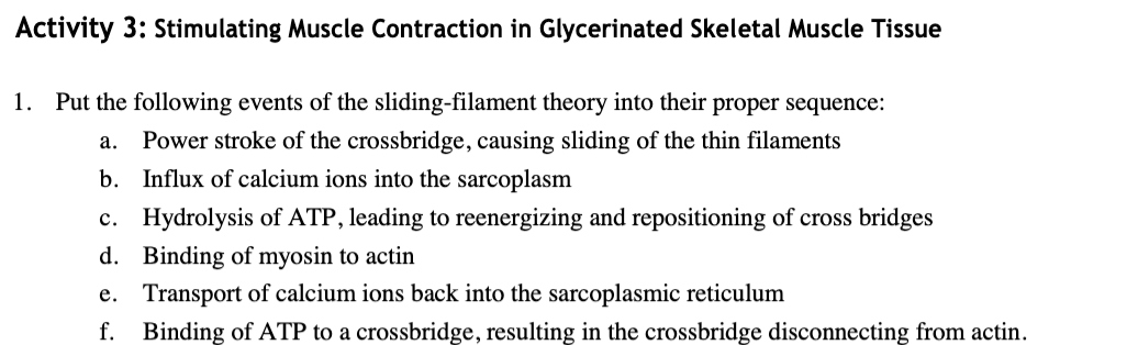 Solved Activity 3: Stimulating Muscle Contraction in | Chegg.com
