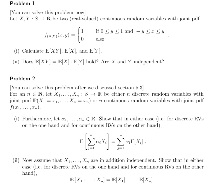 Solved Problem 1 You Can Solve This Problem Now Let X Y Chegg Com