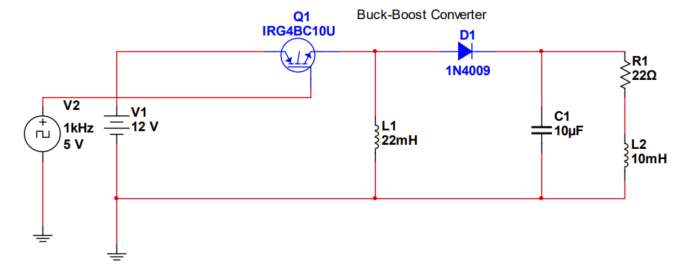 Solved The Circuit Below shows a basic Buck-Boost Converter | Chegg.com