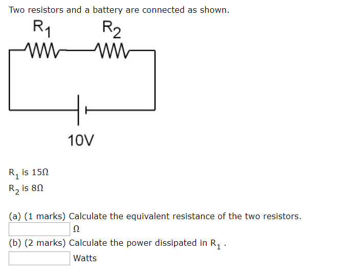 Solved Two Resistors And A Battery Are Connected As Shown. | Chegg.com