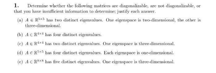 Solved Determine whether the following matrices are | Chegg.com
